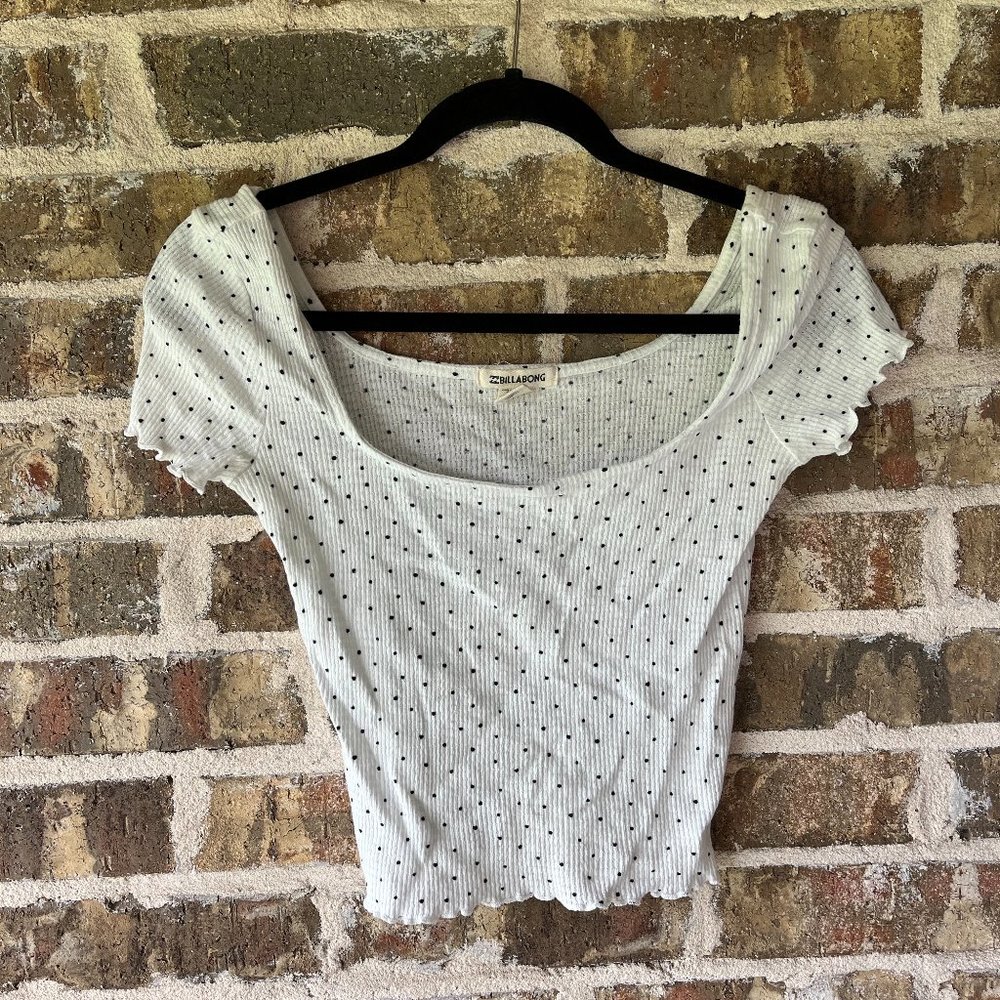 Billabong White Top with Black Dots